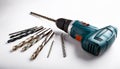 Cordless Drill and Bits Royalty Free Stock Photo