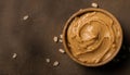 Peanut butter background, top view Royalty Free Stock Photo