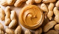 Peanut butter background, top view Royalty Free Stock Photo