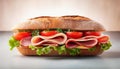 Cold Cuts Sandwich. Royalty Free Stock Photo