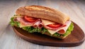 Cold Cuts Sandwich. Royalty Free Stock Photo
