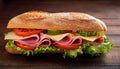 Cold Cuts Sandwich. Royalty Free Stock Photo