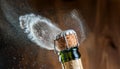 Close up of champagne cork pop. Close up photo of champagne cork popping Royalty Free Stock Photo