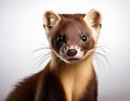 Marten, isolated on a white background, Ultra Realistic Royalty Free Stock Photo