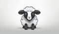Minimalistic Sheep Logo Vector Illustration. Royalty Free Stock Photo