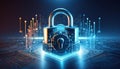 Unlocking Digital Secrets: Futuristic Abstract Illustration of Privacy and Anonymity. Royalty Free Stock Photo