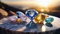 Radiant Gems: A Dazzling Display of Opulence. Royalty Free Stock Photo