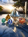Radiant Gems: A Dazzling Display of Opulence. Royalty Free Stock Photo