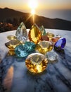 Radiant Gems: A Dazzling Display of Opulence. Royalty Free Stock Photo