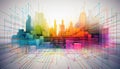 Vibrant City Grid: Abstract Mapping Concept. Royalty Free Stock Photo