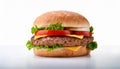 A freshly cooked burger - Generated by Ai. Royalty Free Stock Photo