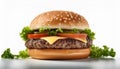 A freshly cooked burger - Generated by Ai. Royalty Free Stock Photo