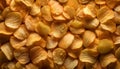 Crisps pattern - Food Pattern - Generated by Ai. Royalty Free Stock Photo