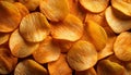Crisps pattern - Food Pattern - Generated by Ai. Royalty Free Stock Photo