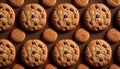 Cookies pattern - Food Pattern - Generated by Ai. Royalty Free Stock Photo
