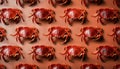 Crabs pattern - Food Pattern - Generated by Ai. Royalty Free Stock Photo