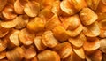 Crisps pattern - Food Pattern - Generated by Ai. Royalty Free Stock Photo