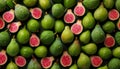Guava - Food Pattern - Generated by Ai. Royalty Free Stock Photo