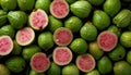 Guava - Food Pattern - Generated by Ai. Royalty Free Stock Photo