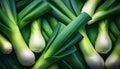 Leek - Food Pattern - Generated by Ai. Royalty Free Stock Photo
