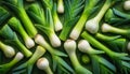 Leek - Food Pattern - Generated by Ai. Royalty Free Stock Photo
