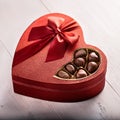 Heart shaped gift box having chocolates Royalty Free Stock Photo