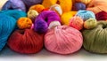 Skeins of Yarn - Vertical. Royalty Free Stock Photo
