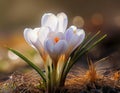 Spring Crocus (Crocus albiflorus) flower Royalty Free Stock Photo