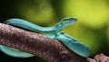 Wagler s pit viper on tree branch Royalty Free Stock Photo