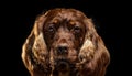 Cocker Spaniel on black background. Royalty Free Stock Photo