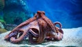 Octopus in the aquarium Royalty Free Stock Photo