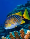 Blue-striped Snapper, North Ari Atoll, Maldives. Blue-striped Snapper, Royalty Free Stock Photo