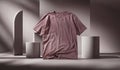mocha mousse t-shirt and the blackground, color of the year Royalty Free Stock Photo