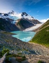 Mount Gannett near Anchorage. A view of Inner Lake George, created by a glaciar that runs off Mount Gannett Alaska Royalty Free Stock Photo