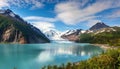 Mount Gannett near Anchorage. A view of Inner Lake George, created by a glaciar that runs off Mount Gannett Alaska Royalty Free Stock Photo