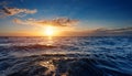 Sea sunrise, high definition photo big size landscape image Royalty Free Stock Photo