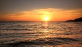 Sea sunrise, high definition photo big size landscape image Royalty Free Stock Photo