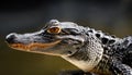Portrait view of a Spectacled Caiman Caiman crocodilus Royalty Free Stock Photo