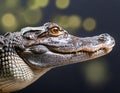 Portrait view of a Spectacled Caiman Caiman crocodilus Royalty Free Stock Photo