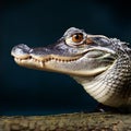 Portrait view of a Spectacled Caiman Caiman crocodilus Royalty Free Stock Photo