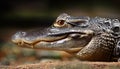 Portrait view of a Spectacled Caiman Caiman crocodilus Royalty Free Stock Photo
