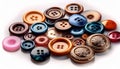Collection of various sewing buttons Royalty Free Stock Photo