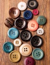 Collection of various sewing buttons Royalty Free Stock Photo