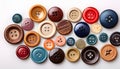 Collection of various sewing buttons Royalty Free Stock Photo