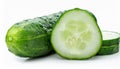 Fresh Cucumber Slices. Slices of green cucumber isolated on white Royalty Free Stock Photo