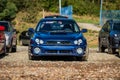 Blue Subaru Impreza WRX STI sports car Royalty Free Stock Photo