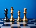Chess, this photo was taken with blue screen Royalty Free Stock Photo
