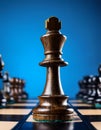 Chess, this photo was taken with blue screen Royalty Free Stock Photo