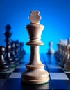 Chess, this photo was taken with blue screen Royalty Free Stock Photo