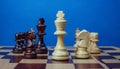 Chess, this photo was taken with blue screen Royalty Free Stock Photo